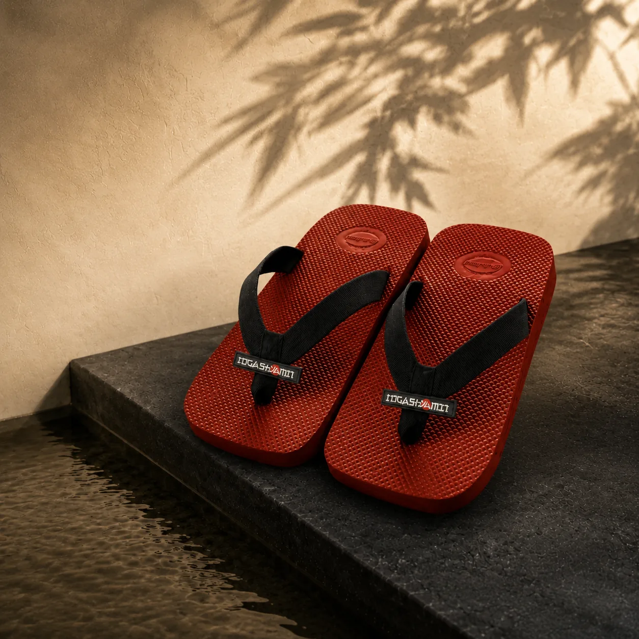 Red sole with Ink Black strap