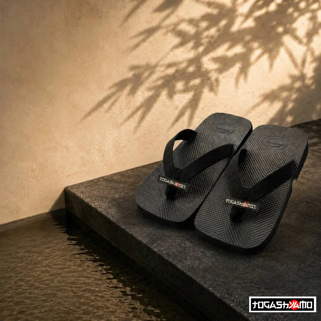 TOGASHYAMO Japanese Tong, Ink Black sole, Ink Black strap